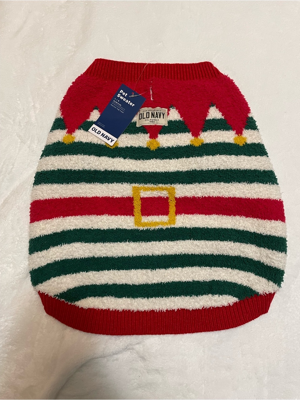 NWT OLD NAVY FUZZY HOLIDAYS PET SWEATER